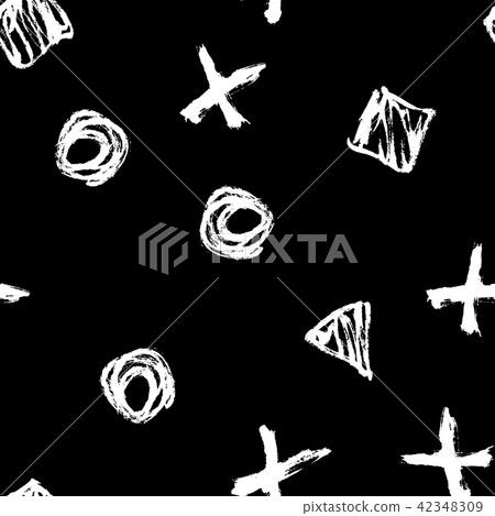 Seamless black and white pattern 42348309