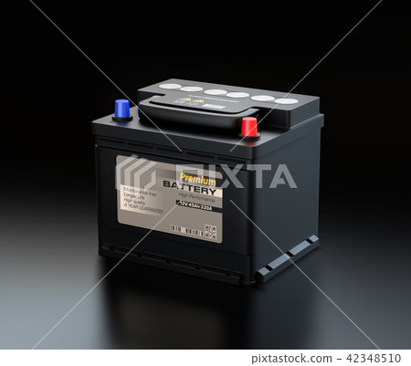 Image of black car battery on black back Image of black car battery on black back 42348510