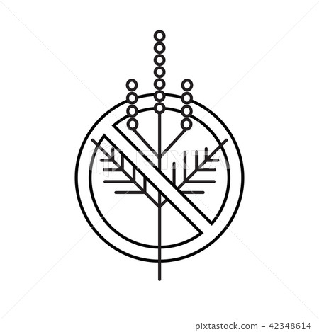 Ragweed prohibition minimalist linear logo sign 42348614