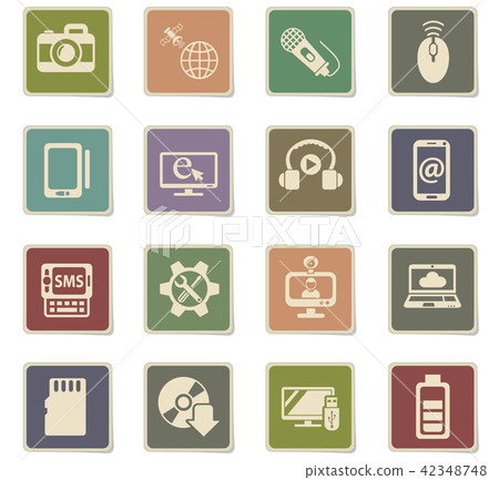 hi tech icon set 42348748