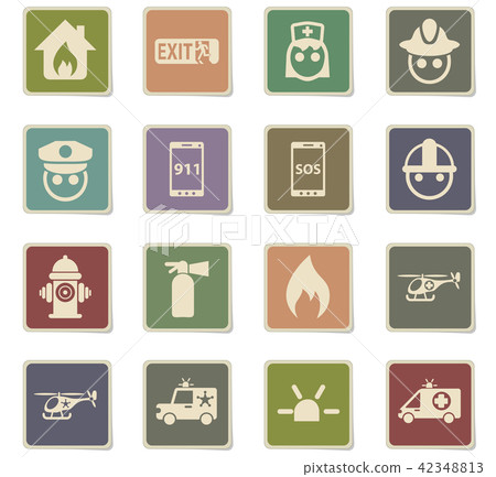 emergency icon set emergency icon set 42348813