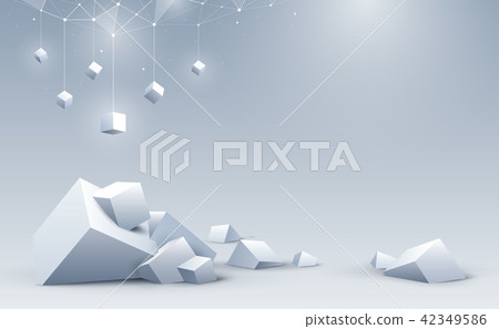 Abstract 3d cubes background vector illustration. - Stock Illustration ...
