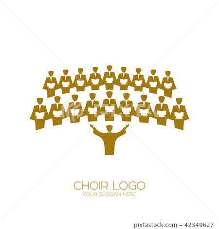 Music logo. Christian symbols. 42349627