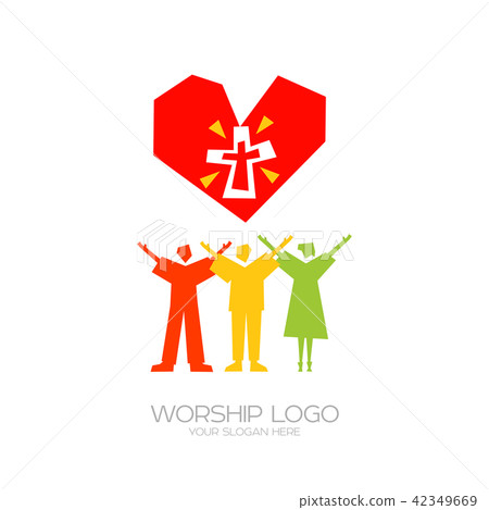 Music logo. Christian symbols. 42349669