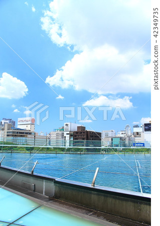 夏天名古屋市都市風景 42349735