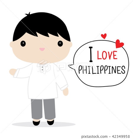 Philippines Men National Dress Cartoon Vector Philippines Men National Dress Cartoon Vector 42349958