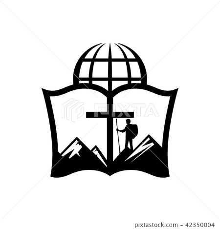 Christian illustration. The man on the mountain go Christian illustration. The man on the mountain go 42350004