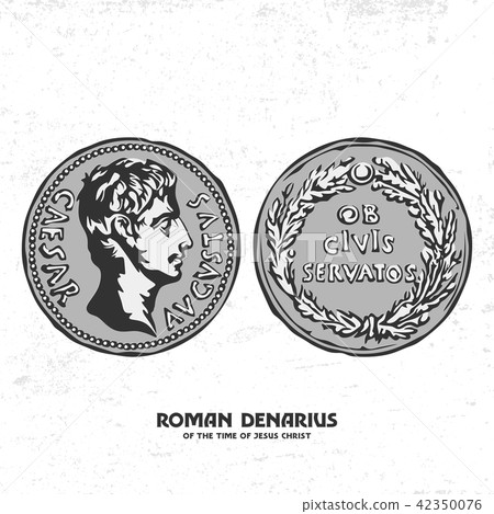 Roman denarius of the time of Jesus Christ 42350076
