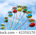 Soft blurred sky with ferris wheel background 42350170