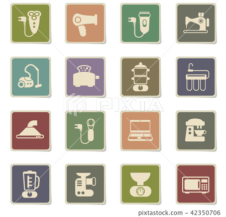 home appliances icon set 42350706