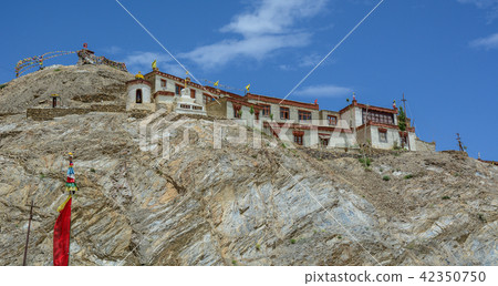 Ancient Tibetan temple on mountain 42350750
