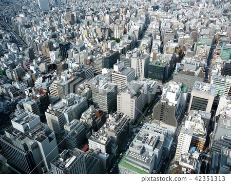 The streets of Tokyo seen from the sky The streets of Tokyo seen from the sky 42351313