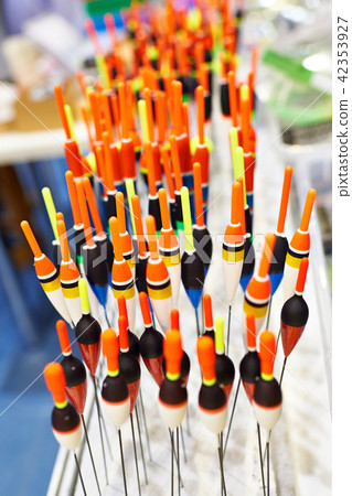 Fishing floats in sports shop 42353927