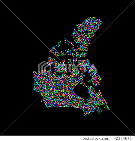 Canada map. Isolated on black background. Vector - Stock Illustration ...