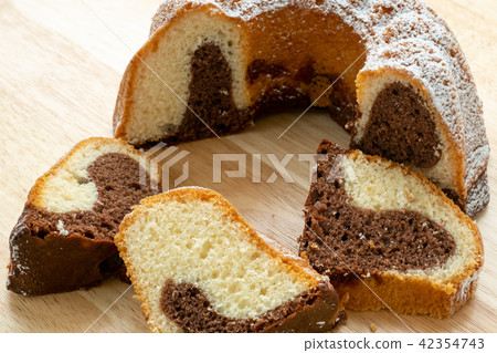 Traditional homemade marble cake. Traditional homemade marble cake. 42354743