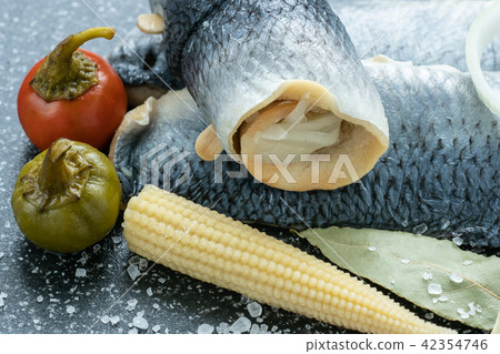 Saltwater marinated fish, cold appetizer. Saltwater marinated fish, cold appetizer. 42354746