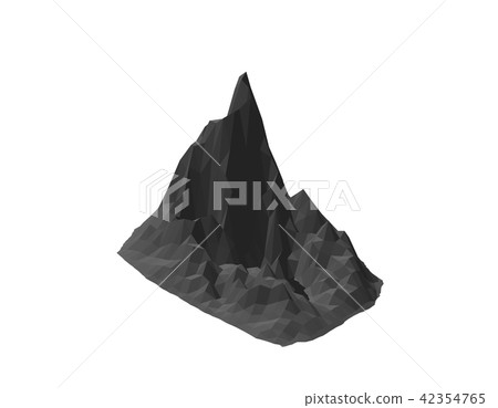 Mountain rock. Isolated on white background. Mountain rock. Isolated on white background. 42354765