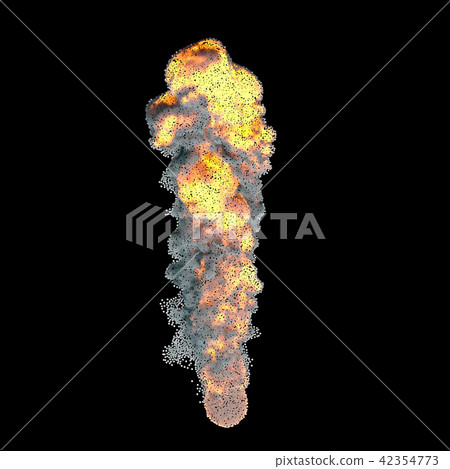 Realistic fiery explosion. Isolated on black Realistic fiery explosion. Isolated on black 42354773