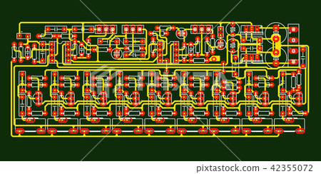 Circuit board. Technology template. Vector Circuit board. Technology template. Vector 42355072