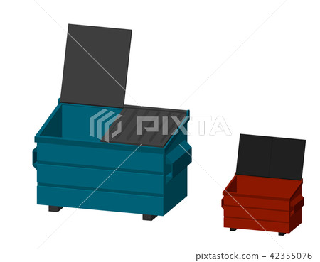 Recycling dumpster. Isolated on white background. 42355076
