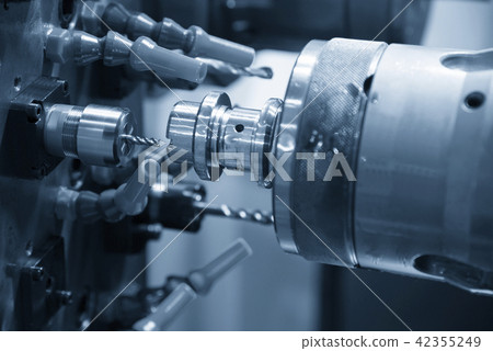 The CNC lathe or turning machine The CNC lathe or turning machine 42355249