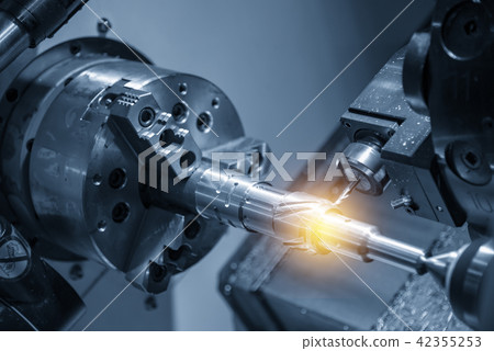 The CNC turning or lathe machine  42355253