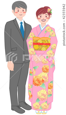 一對夫婦穿著一件衣服 一對夫婦穿著一件衣服 42355942