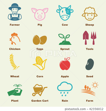 agriculture elements, vector infographic icons agriculture elements, vector infographic icons 42356012