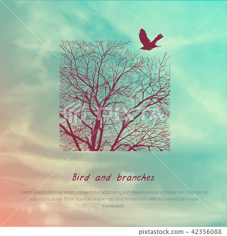 Crows and tree banner 42356088