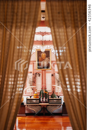 Interior of old house - Baan or Ban Wongburi Phrae 42356346