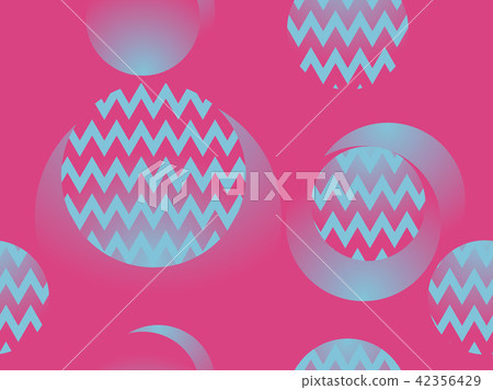 Circles and zigzags, geometric seamless pattern - Stock Illustration ...