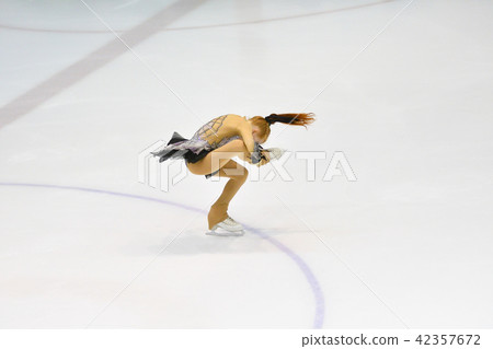Girl ice skating Girl ice skating 42357672