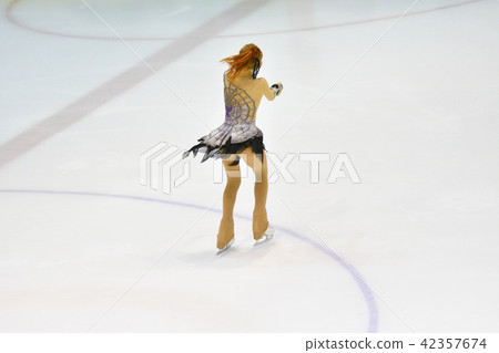 Girl ice skating Girl ice skating 42357674