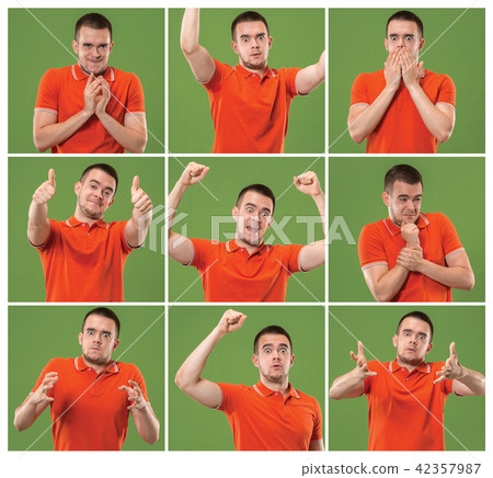 The collage of different human facial expressions, emotions and feelings. The collage of different human facial expressions, emotions and feelings. 42357987