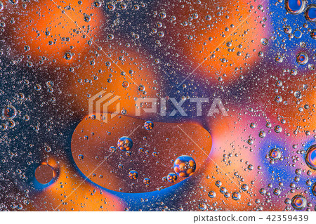 Abstract colorful Background Oil in Water surface Foam of Soap with Bubbles 42359439