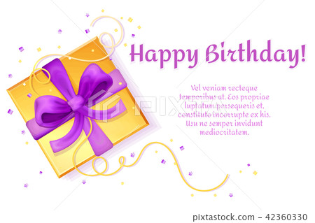 happy birthday poster present box template 42360330