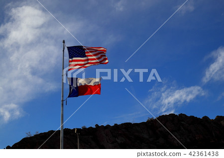 American Flag and Texas State Flag 42361438