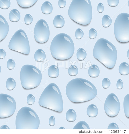 Seamless pattern with water drops, background with - Stock Illustration ...