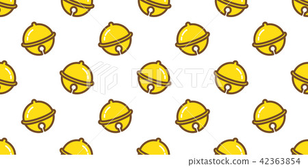 Bells seamless Christmas pattern vector Gold - Stock Illustration ...