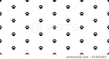 dog paw seamless vector pattern cat paw bulldog dog paw seamless vector pattern cat paw bulldog 42363883