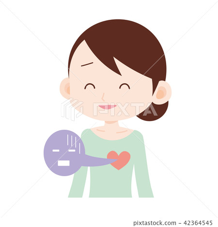 Make female to hide real intention smile 42364545