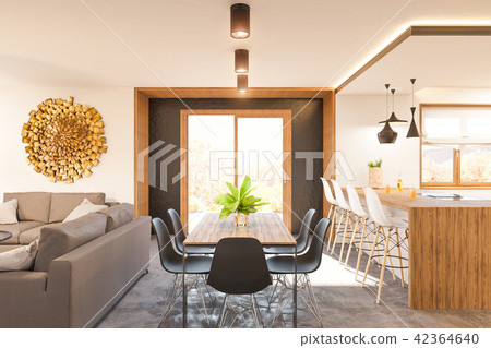 3d Render Modern Living Room Interior Design ภาพประกอบสต อก 3d Render Modern Living Room Interior