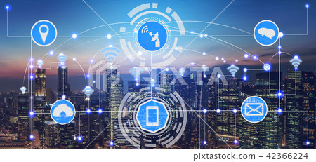 Smart city and wireless communication network. 42366224