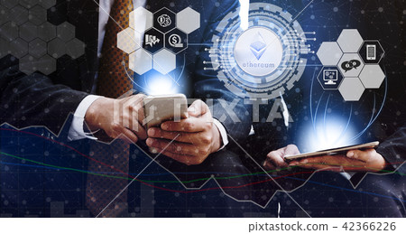 Ethereum ETH and Cryptocurrency Trading Concept Ethereum ETH and Cryptocurrency Trading Concept 42366226