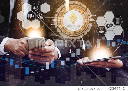 Ethereum ETH and Cryptocurrency Trading Concept 42366242