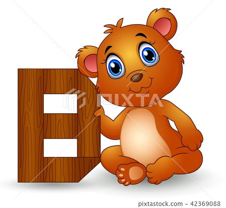 illustration of Alphabet B with Bear cartoon illustration of Alphabet B with Bear cartoon 42369088