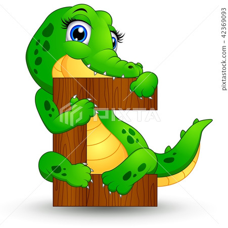 illustration of  Alphabet C with Crocodile cartoon 42369093