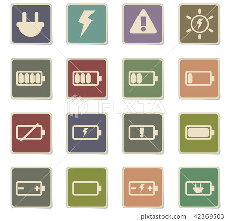 battery icon set battery icon set 42369503
