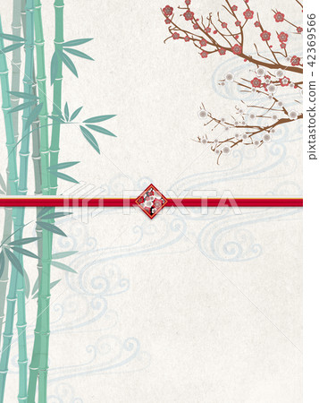 感覺日本紙紙花梅花紋理的例證 感覺日本紙紙花梅花紋理的例證 42369566