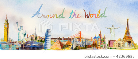 Famous landmarks of the world 42369683